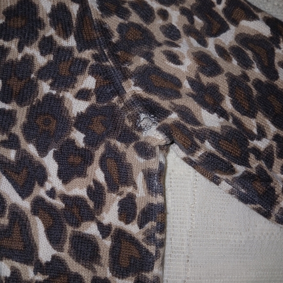 est. 1989 Place Cheetah Print Button Down Cardigan Sweater Size Large - Picture 10 of 10